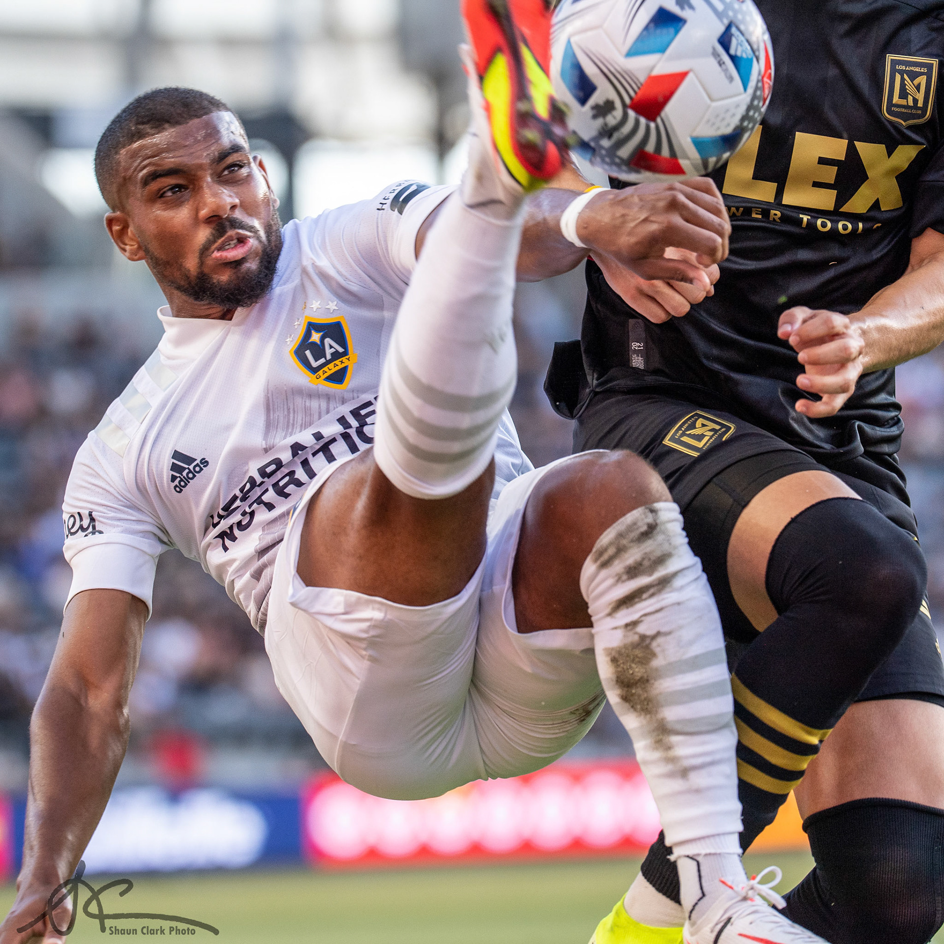 LOS ANGELES, CA - AUGUST 28:  Samuel Grandsir #11 of Los Angeles Galaxy during the match against Los Angeles Galaxy at Banc of California Stadium in Los Angeles, California on August 28, 2021.  The match ended in a 3-3 draw  (Photo by Shaun Clark/Getty Images) *** Local Caption ***