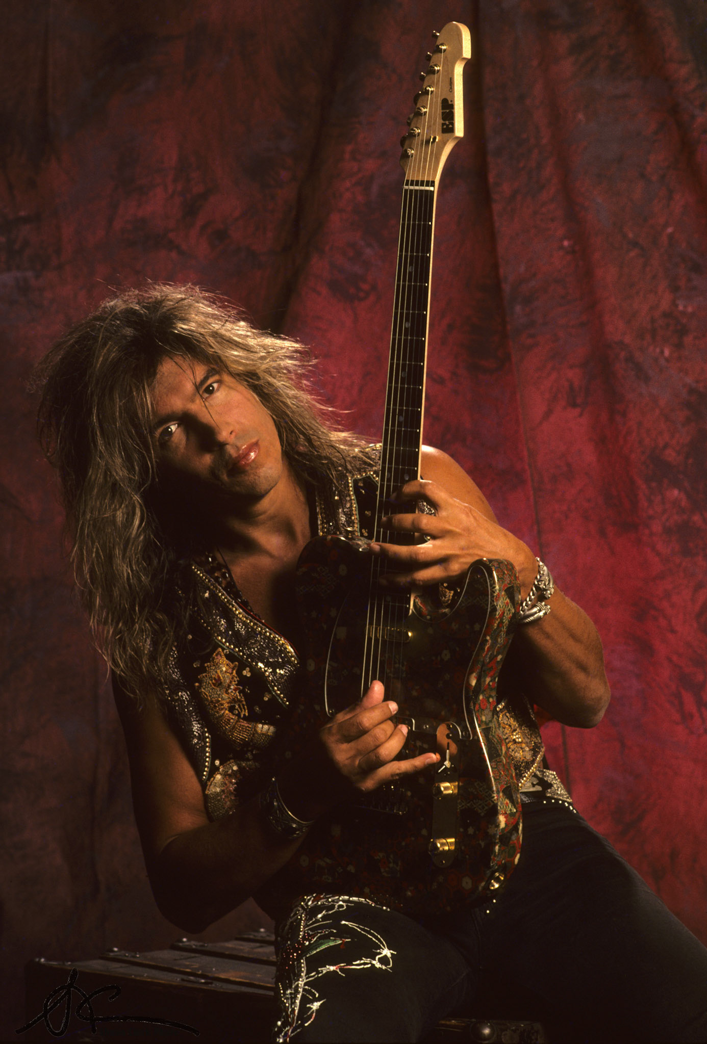Dallas, Texas - October 1990:  George Lynch of Lynch Mob (Photo: Shaun Clark).