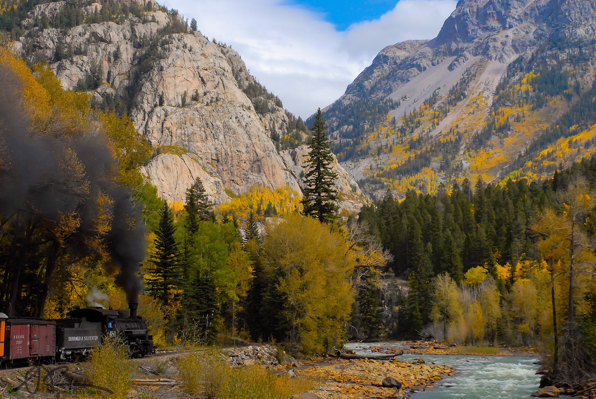 Durango to Silverton Steam Locomotive - Durango, Colorado -- October 2007