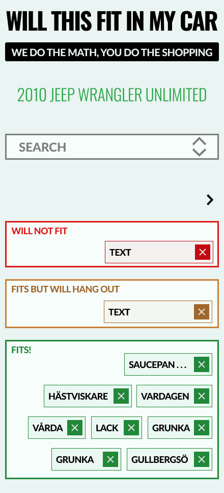 Mobile adaptation maintains readability, but the product search overlay requires further refinement.