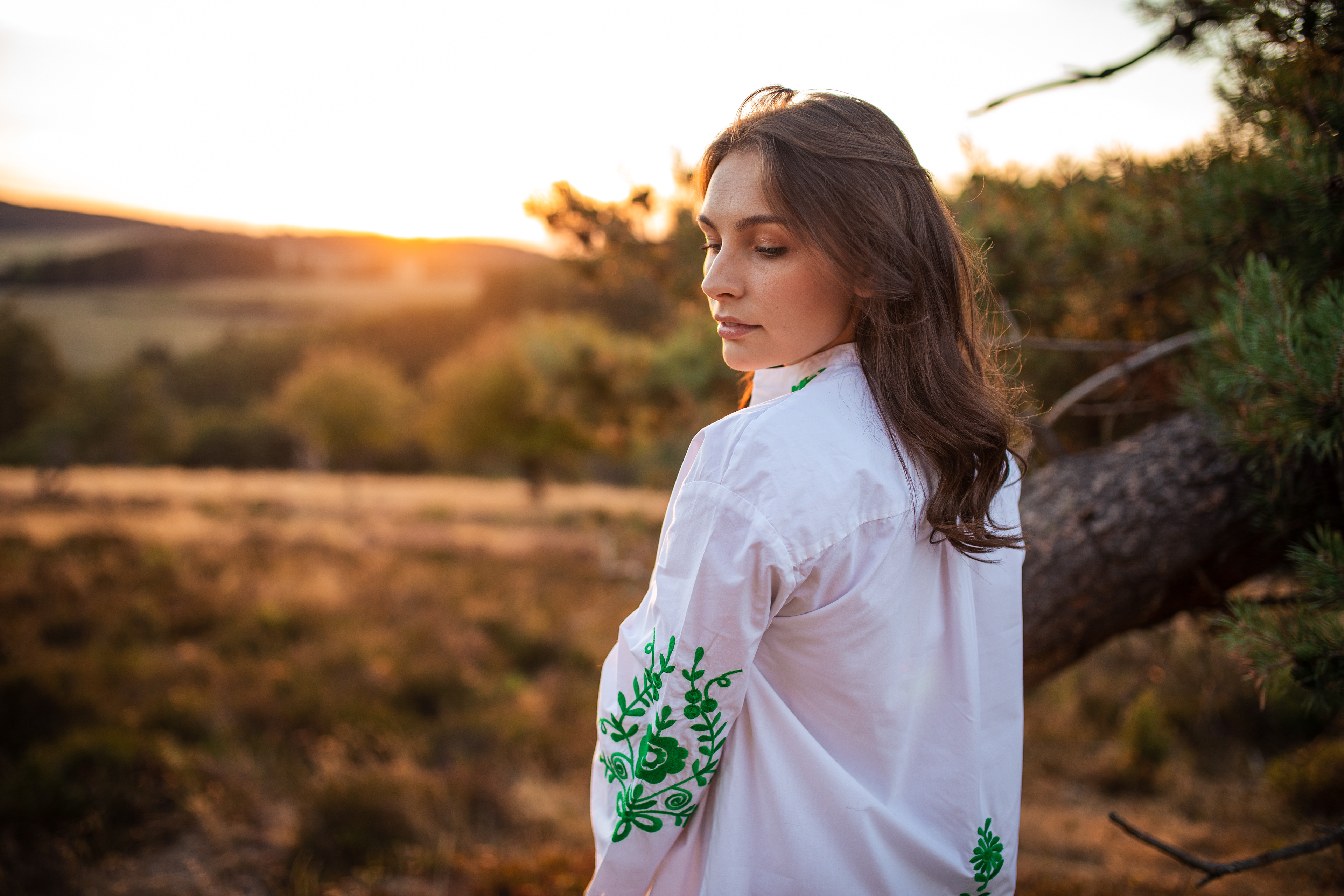 Portrait, Girlportrait, Portraitshooting. Portraitfoto, Heide, Sonnenuntergang, Sunset, Eifel, Koblenz, Andernach, Neuwied, Boho, Gräser, trockene Gräser