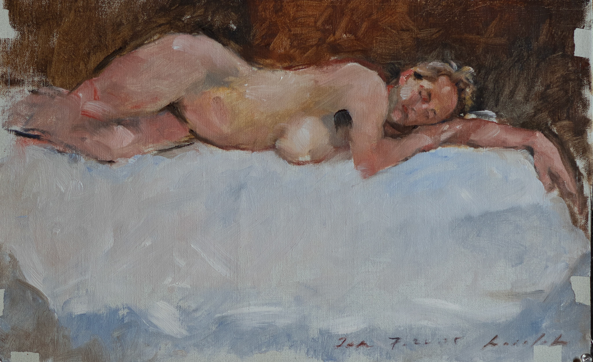 rn07.25, Oil on Linen, 13x20", $300