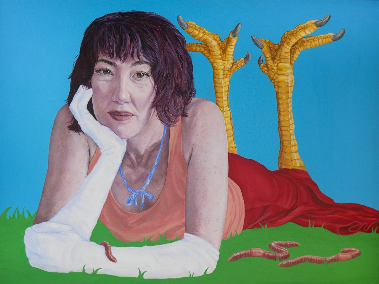 Momma Bird, 2022, Oil and acrylic
