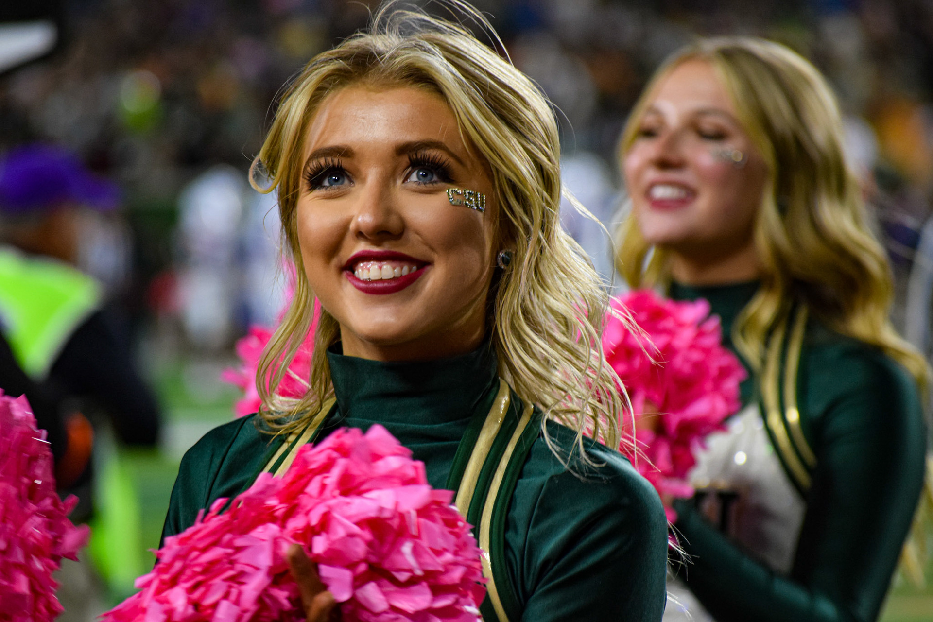 Tarrah Baldwin on sideline of CSU Football game
