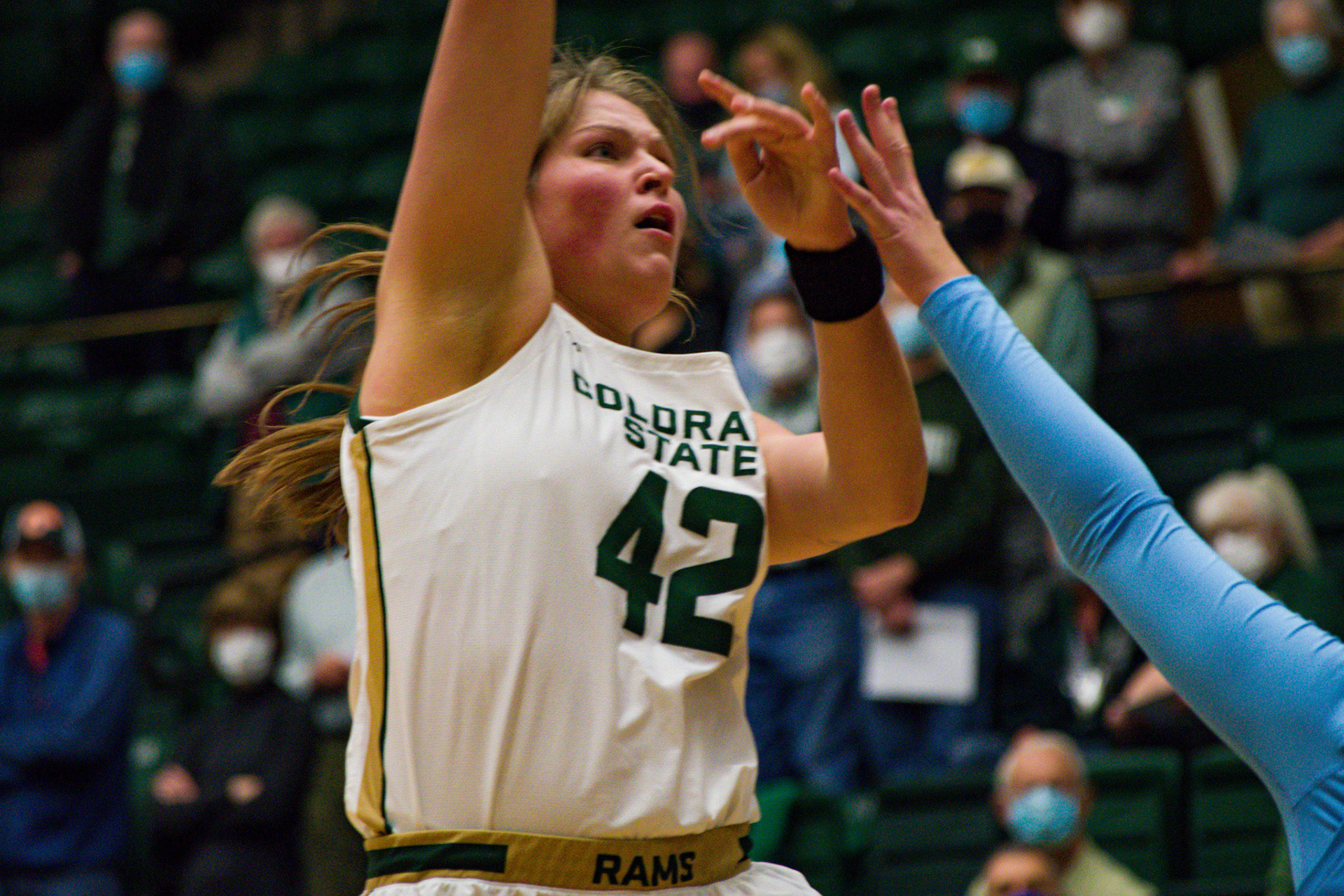 Karly Murphy shooting a layup
