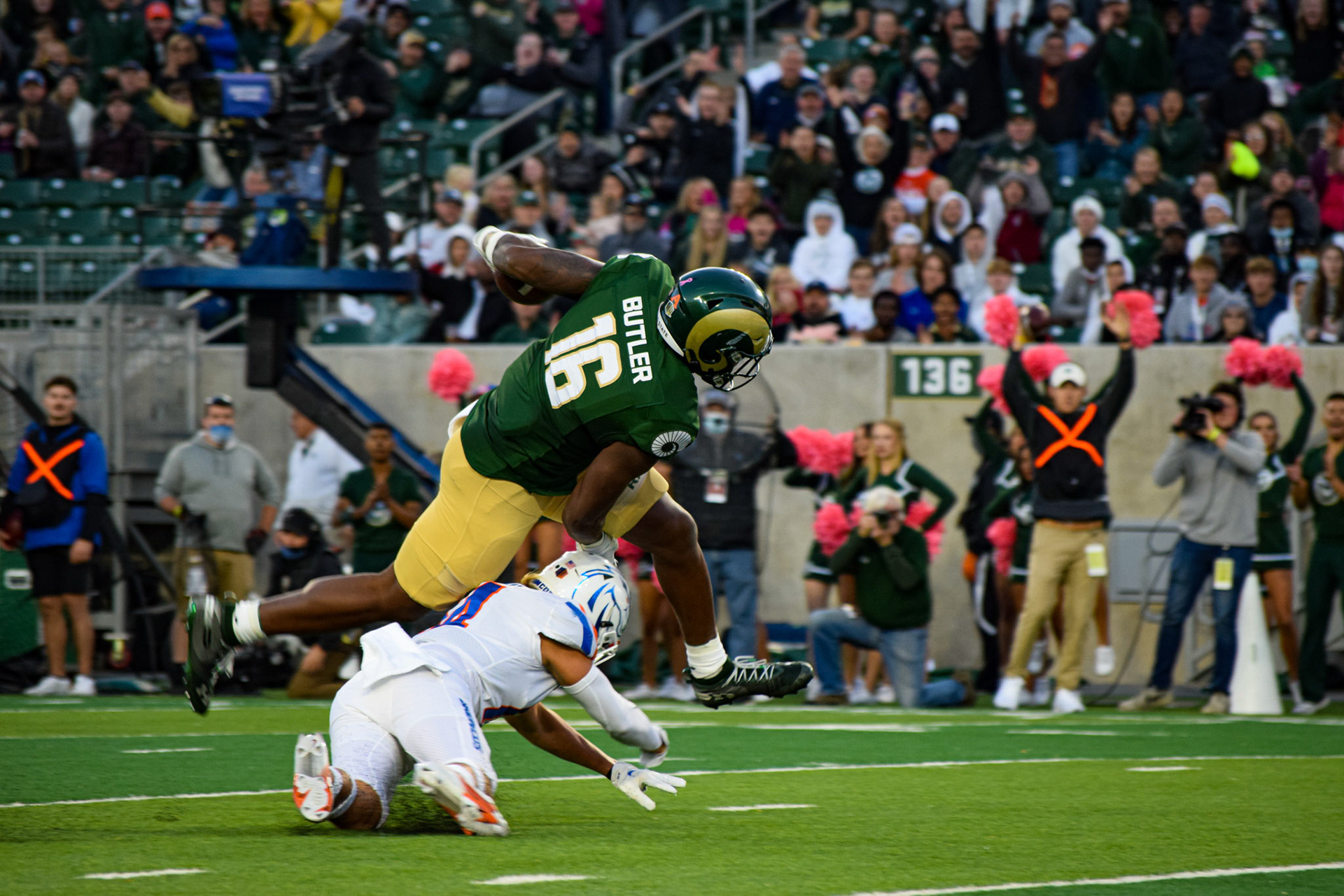 Cam Butler avoiding a tackle