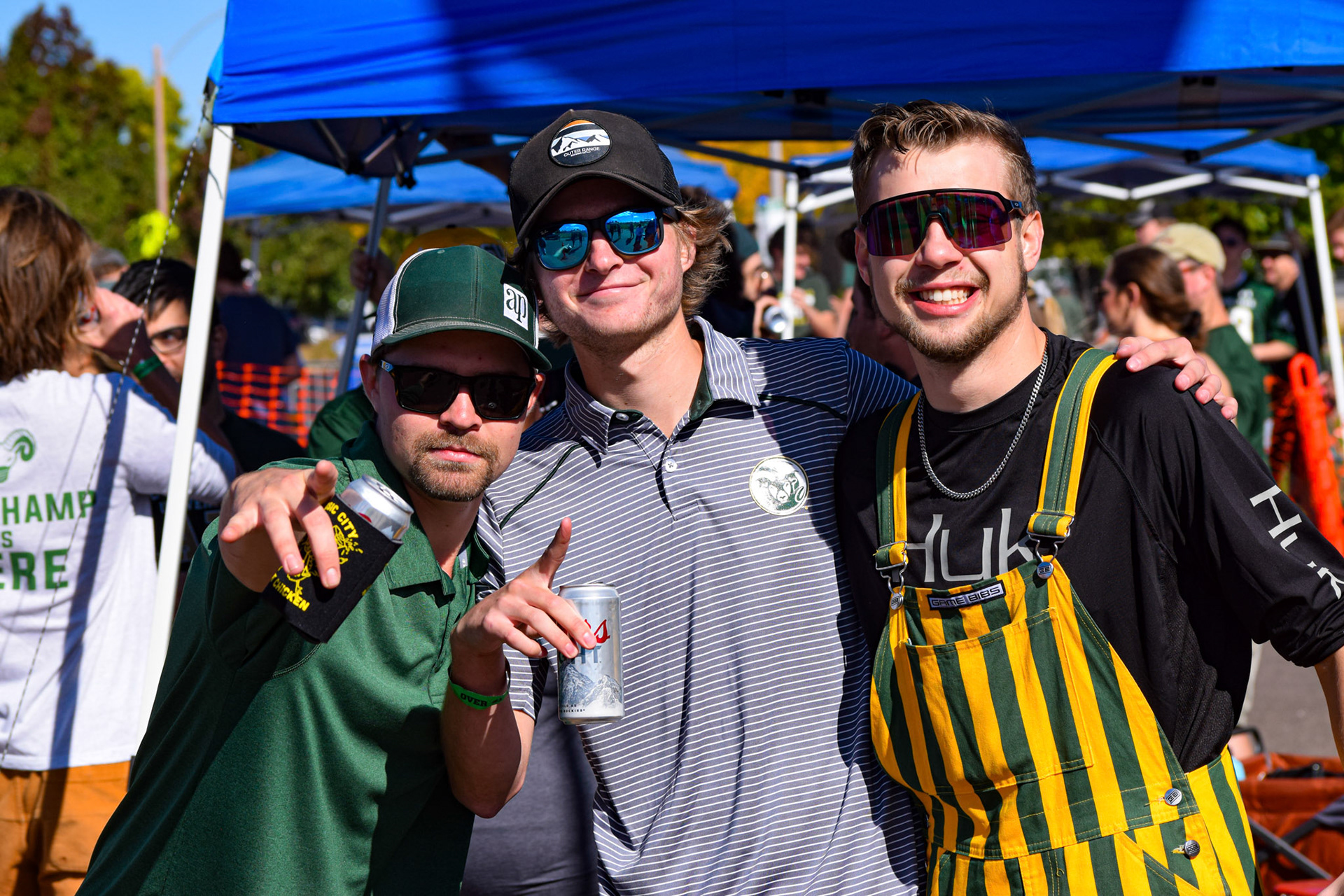 Fans at a tailgate for CSU Football game