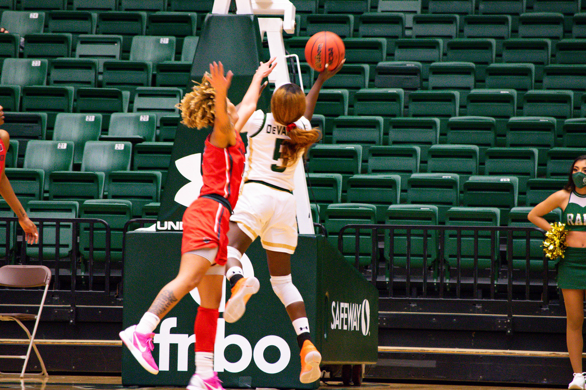 Upe Atosu shooting a layup