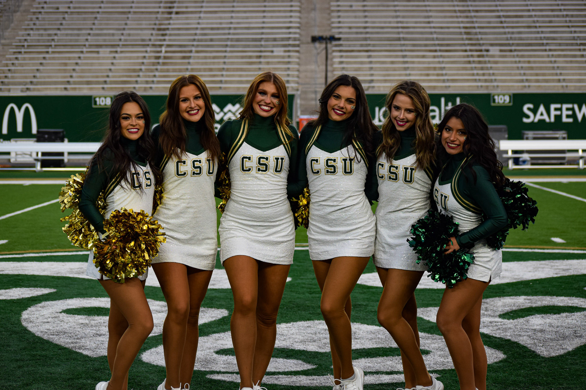 Seniors in Canvas Stadium before CSU Football game