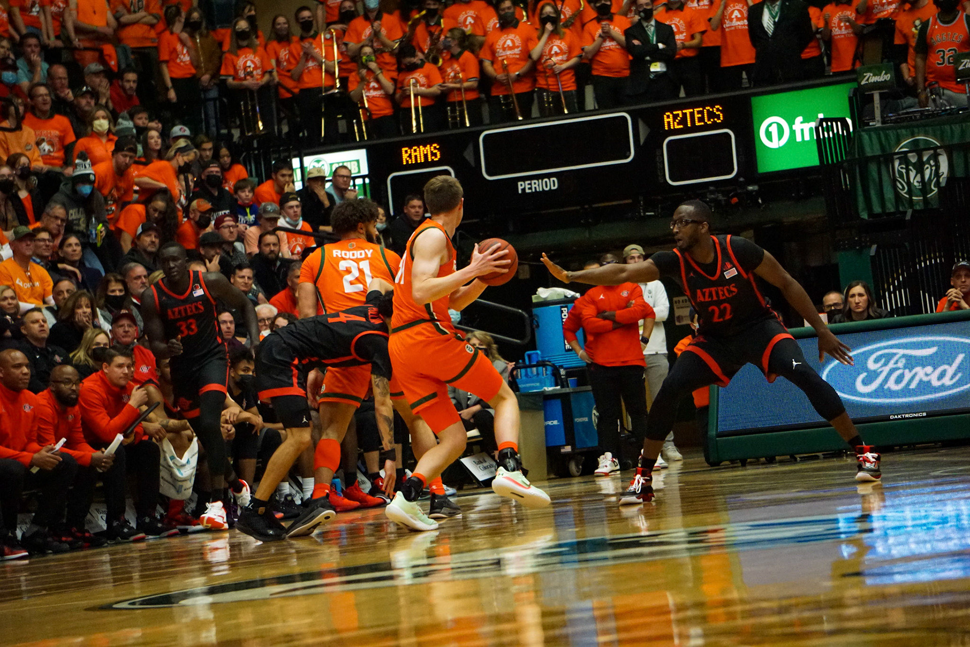 Adam Thistlewood waiting to pass the ball