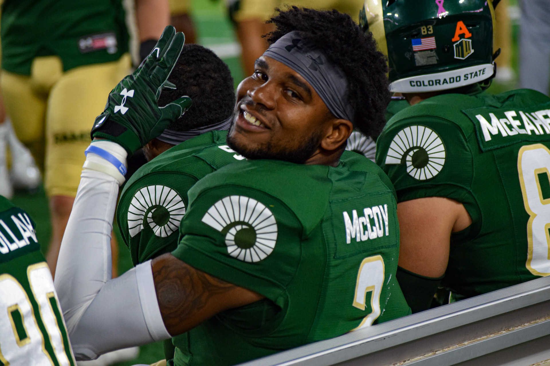 Justice McCoy on the sidelines