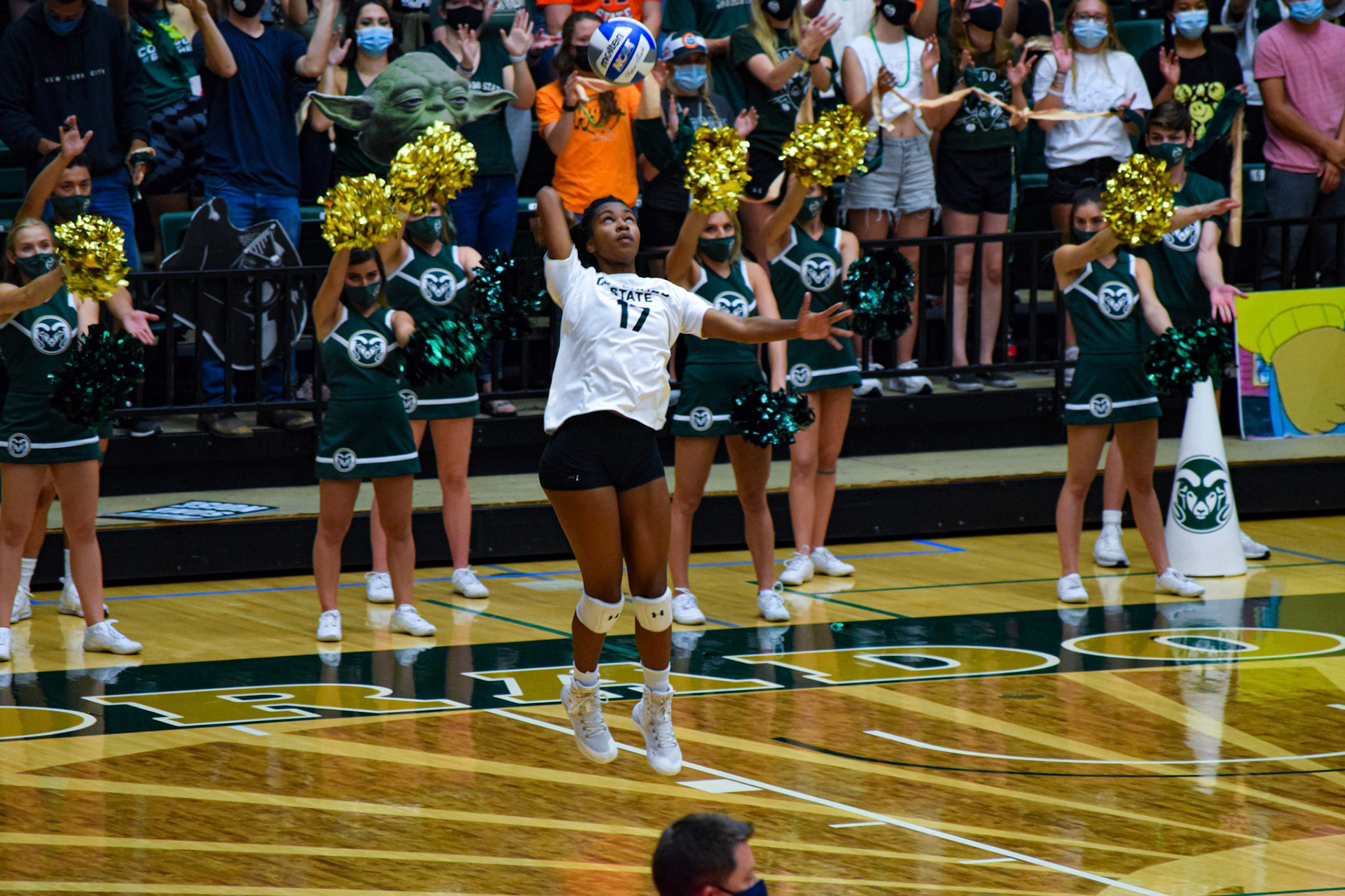 Kennedy Stanford about to serve