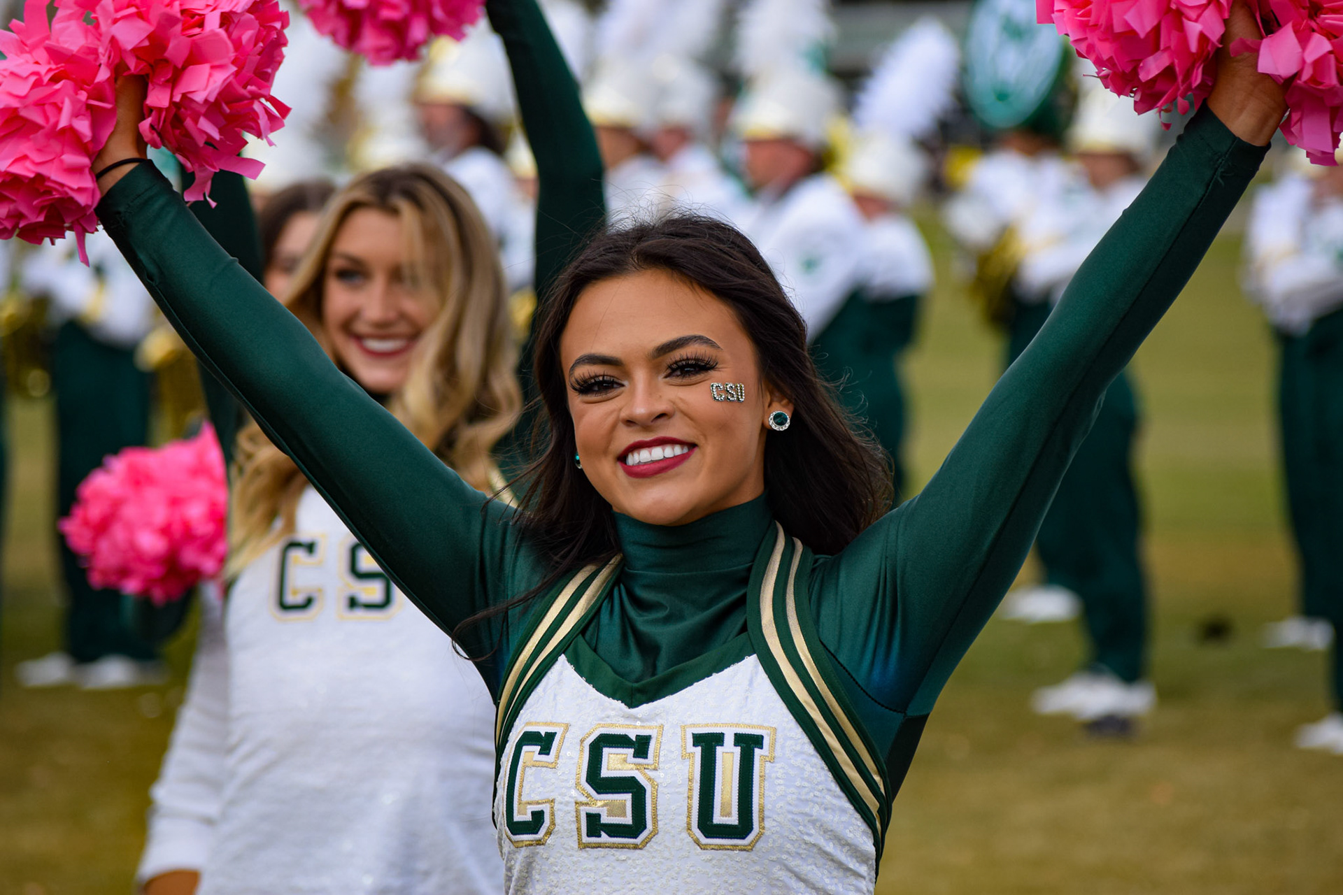 Mikayla Lui in pep rally before CSU Football game