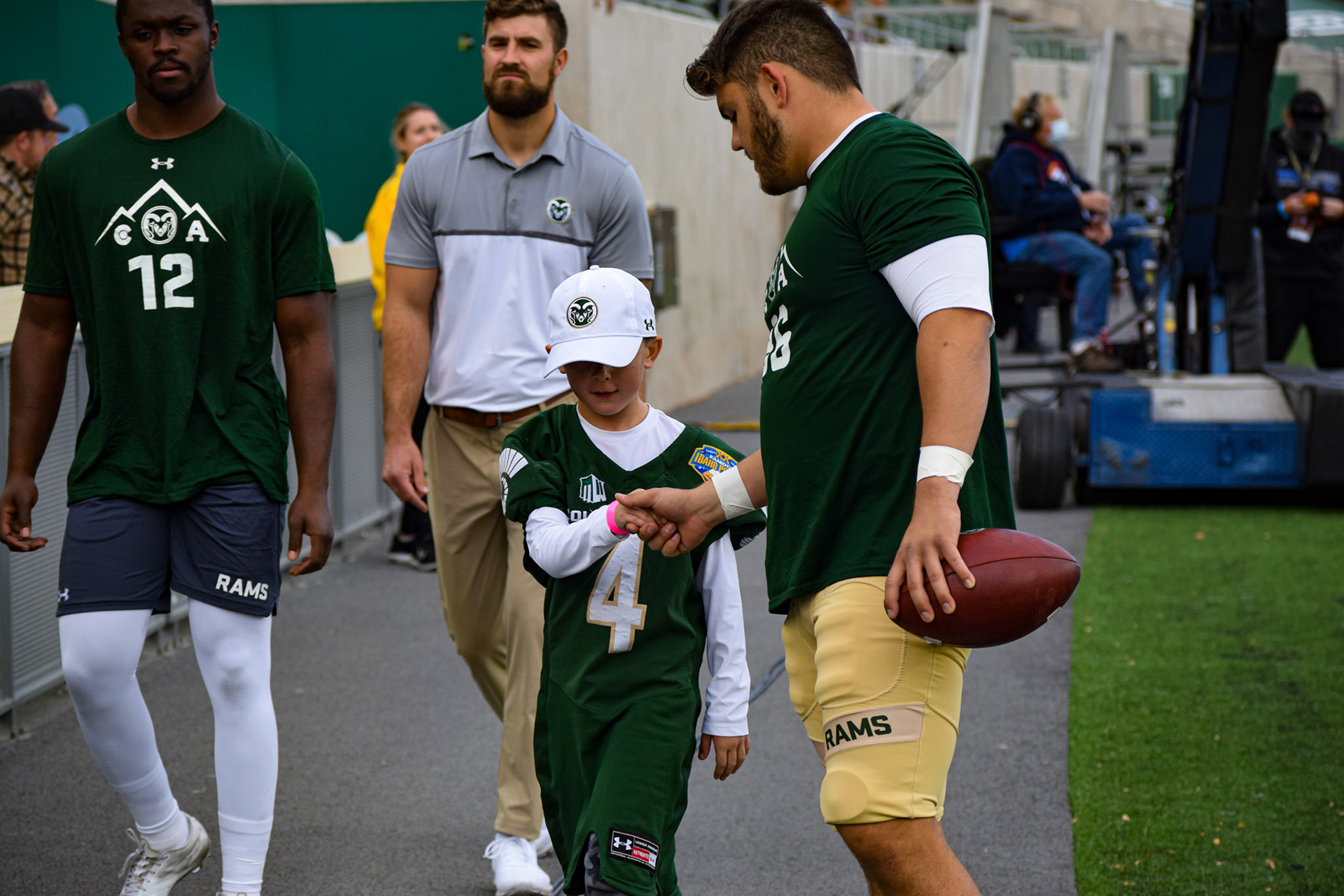 Ross Reiter talking with fan at a game