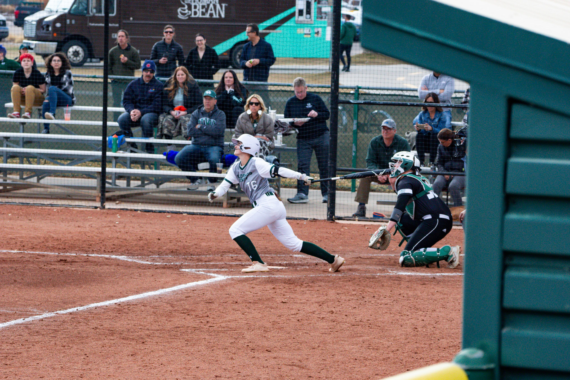 Kaitlyn Cook after getting a hit