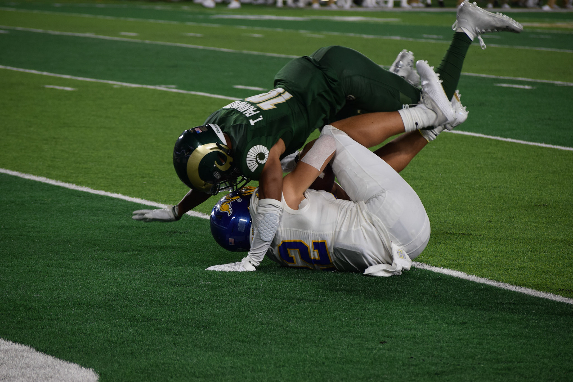 Thomas Pannunzio making a tackle