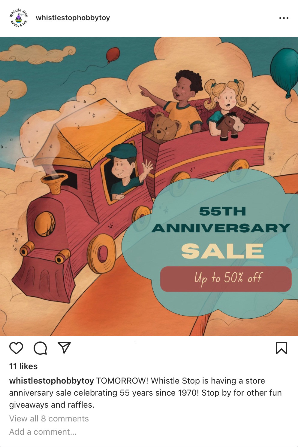 Mock Instagram Post for Toy Store