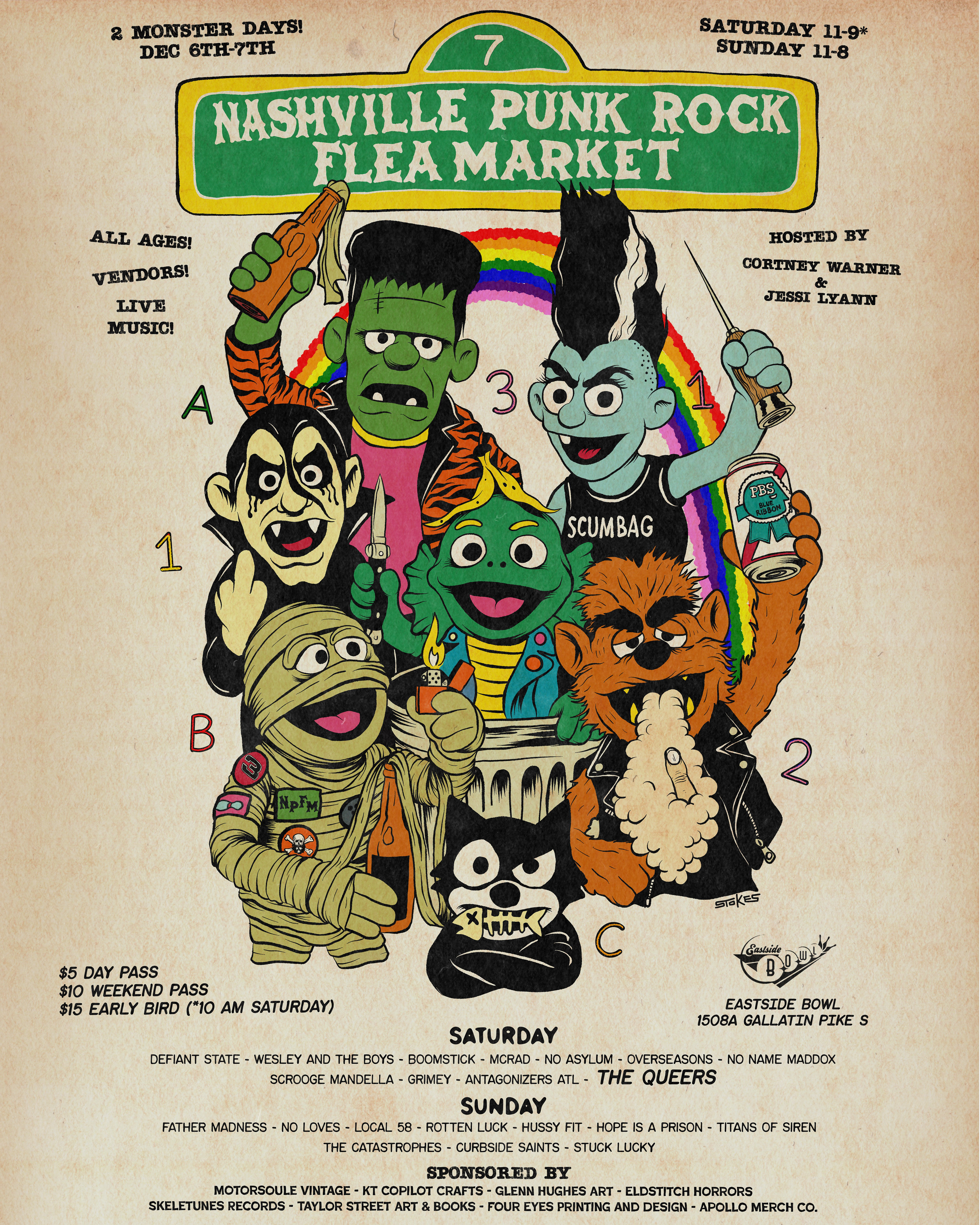 Nashville Punk Rock Flea Market poster
