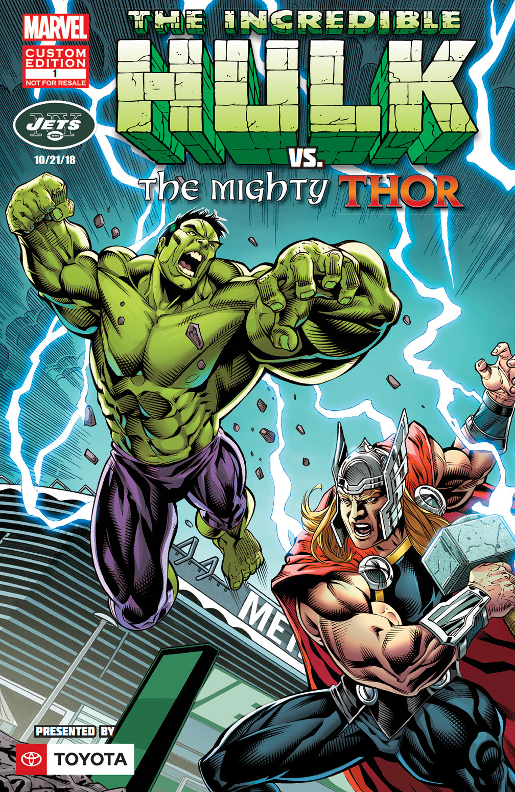 NY Jets- Marvel Day comic