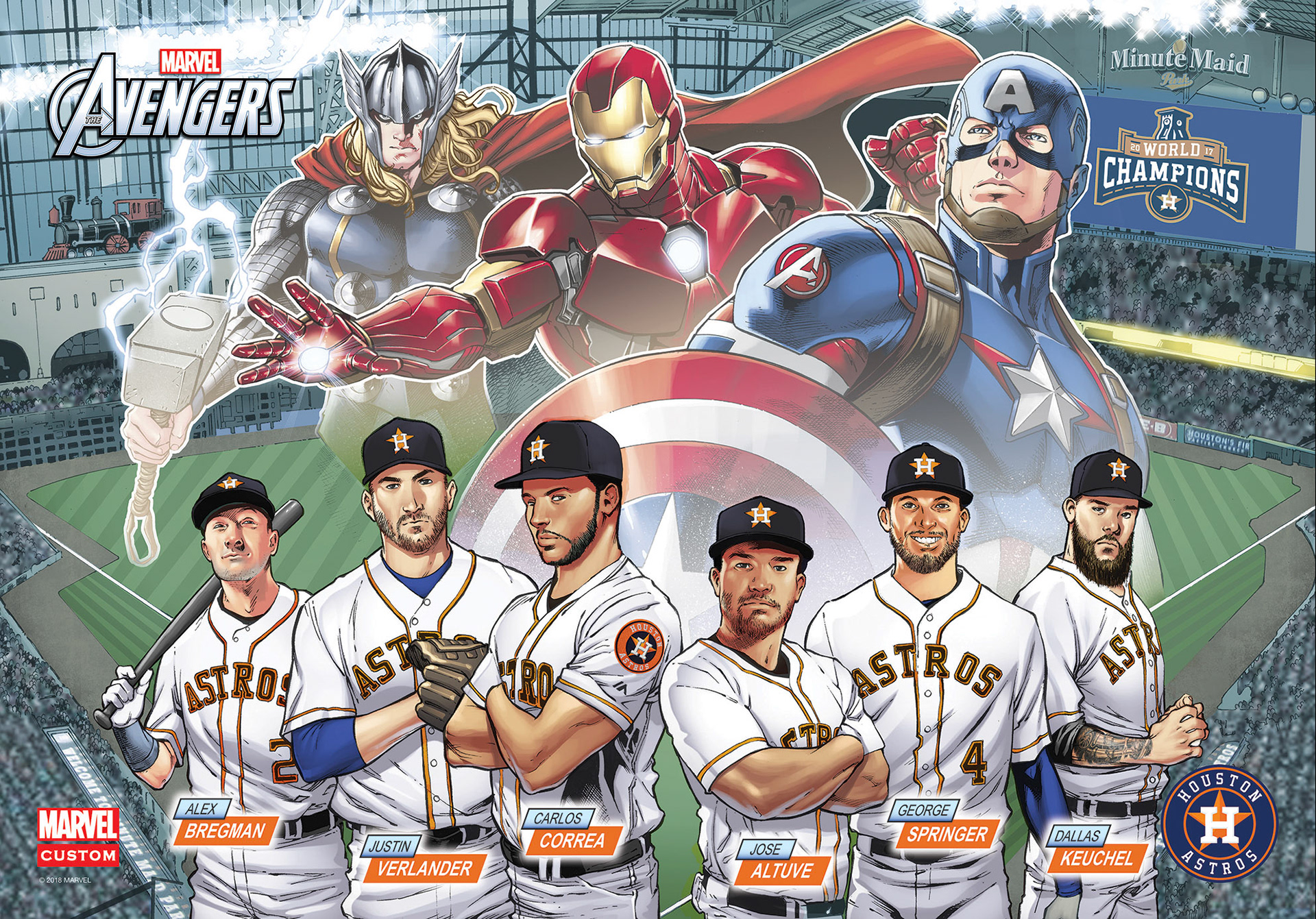 Houston Astros–Avengers Poster