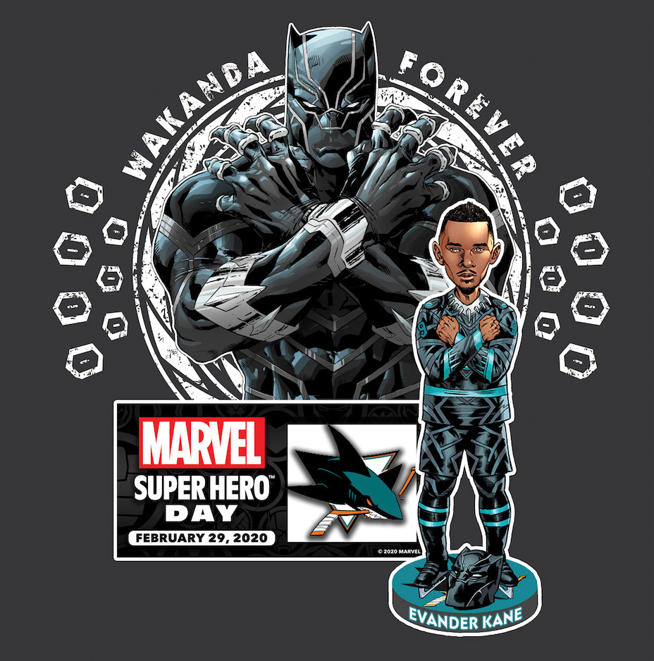 Marvel Day- San Jose Sharks, Custom Bobblehead