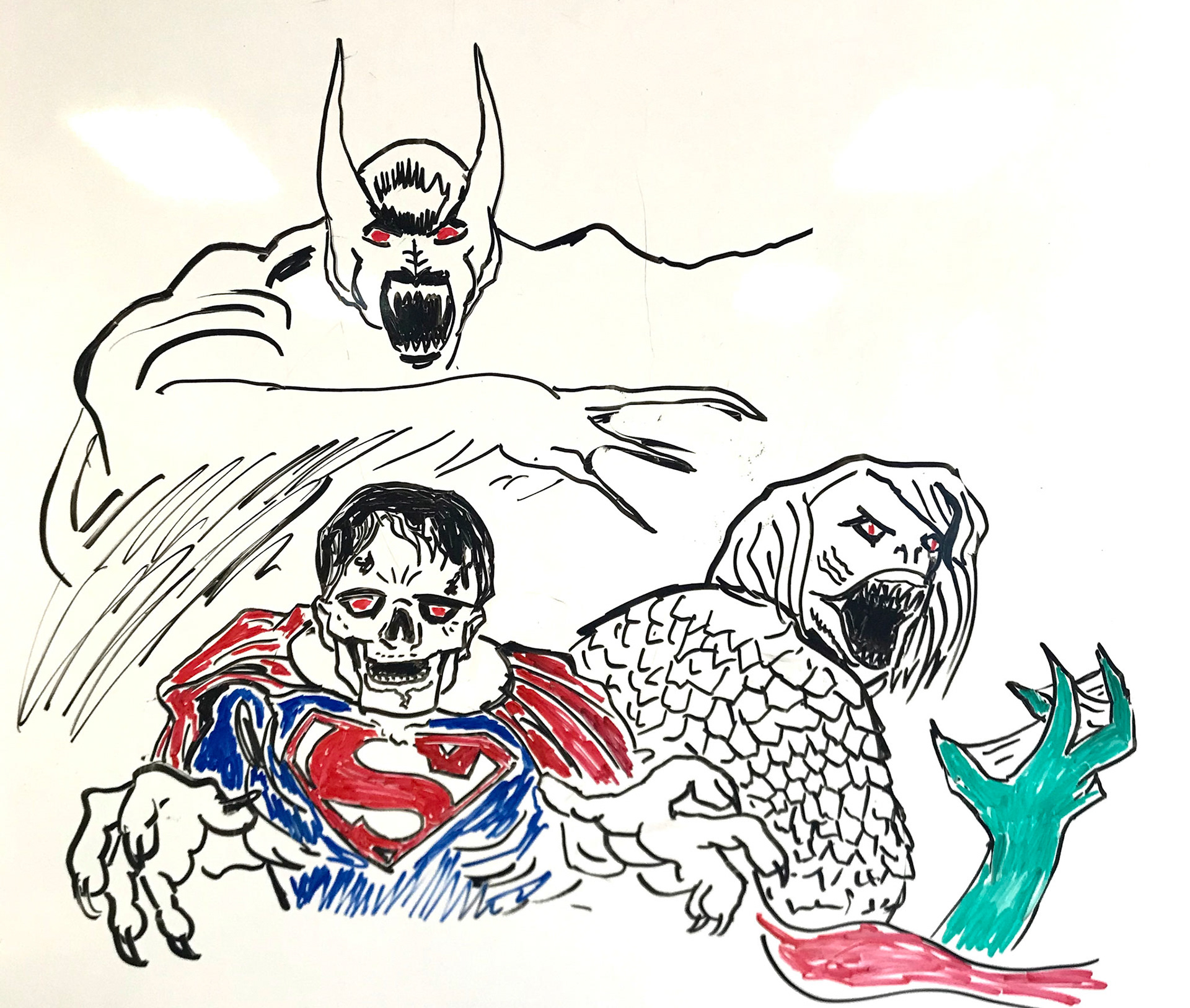 Dry Erase Halloween art.