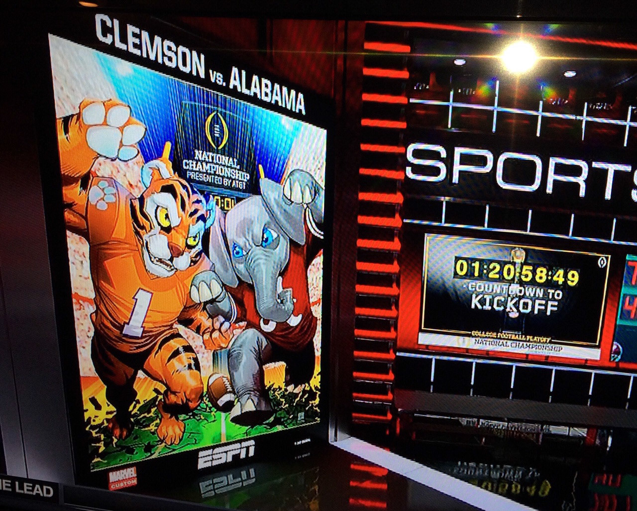 Many of the graphics created by Sanchez have appeared on ESPN programming.