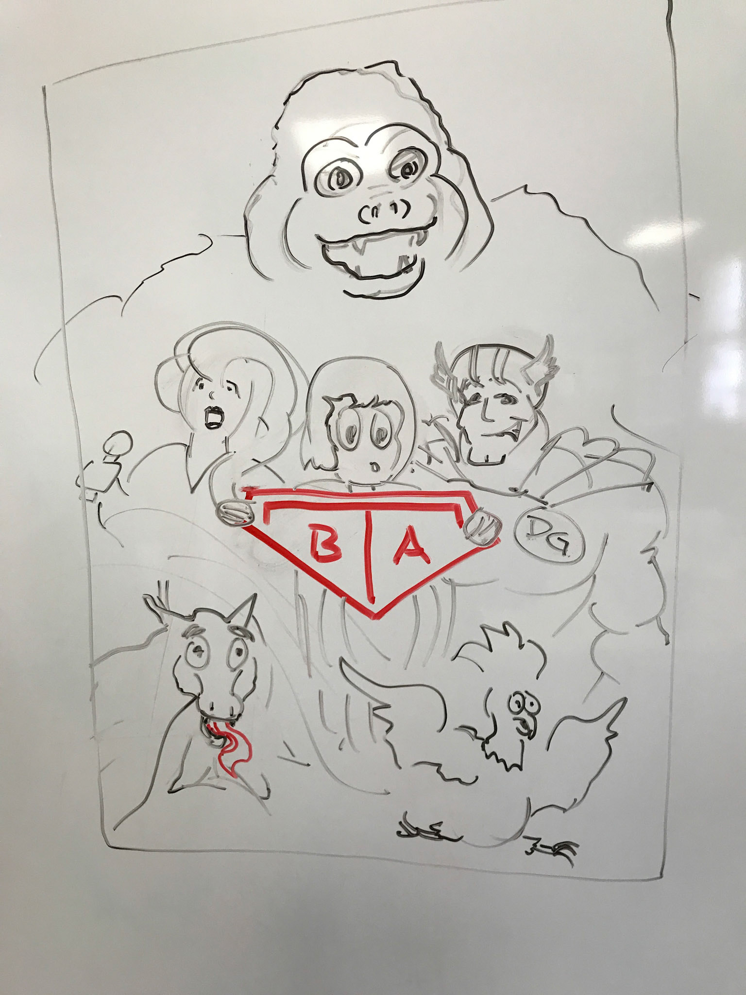Another super hero team created in class. Each character created by a student. Their name... BTTA, stands for "Better than the Avengers!"