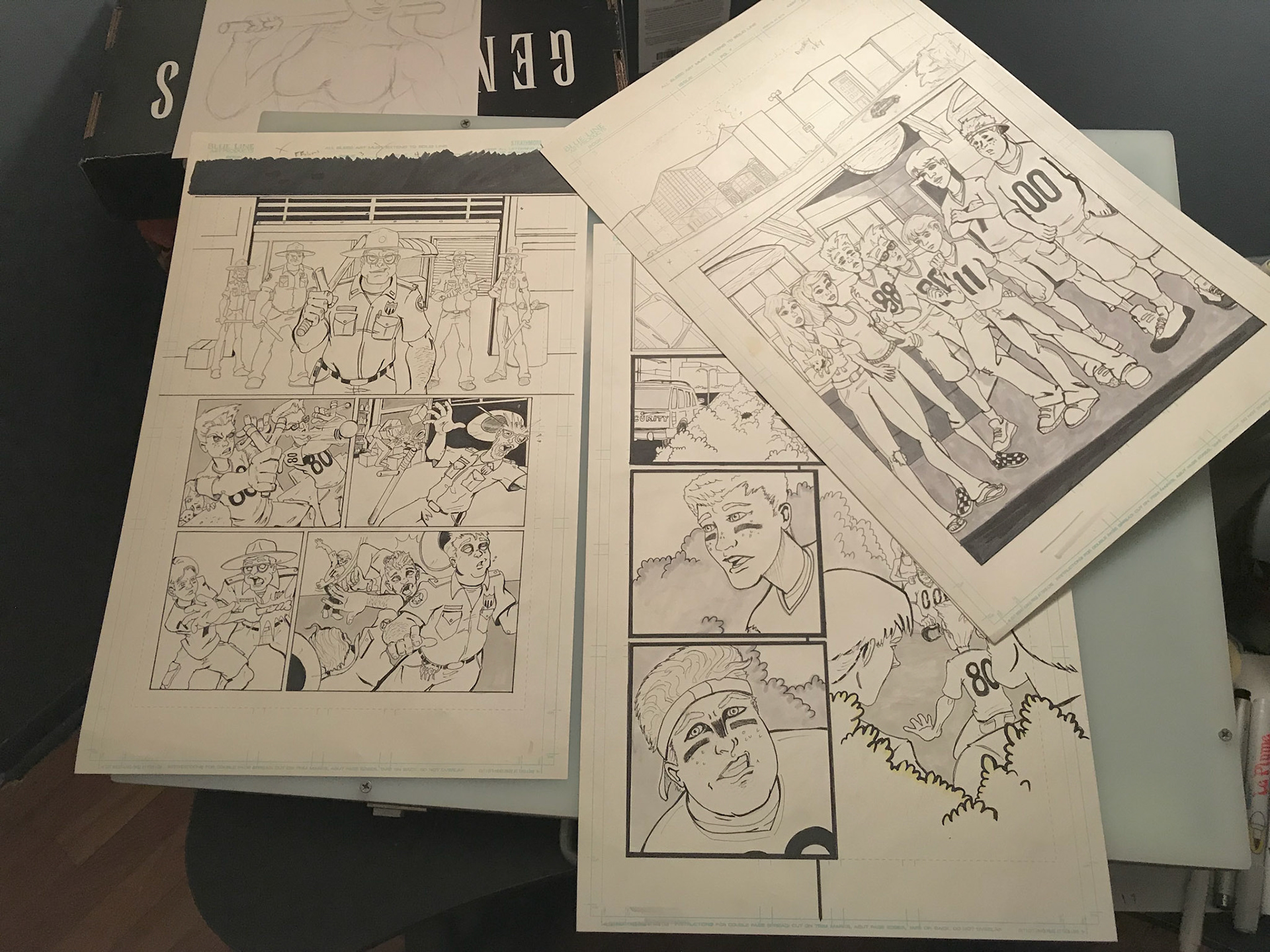Here are some never seen pages from the unpublished Foxwood Falcons #3.