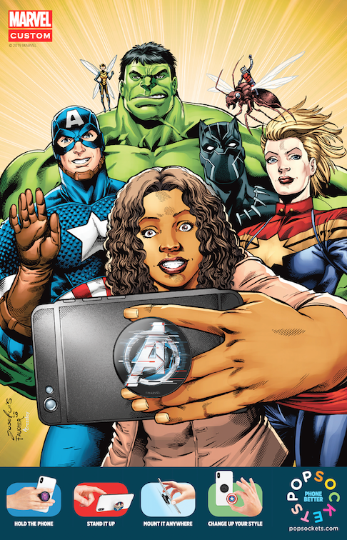 Pop Socket-Marvel exclusive pop sockets, print ad