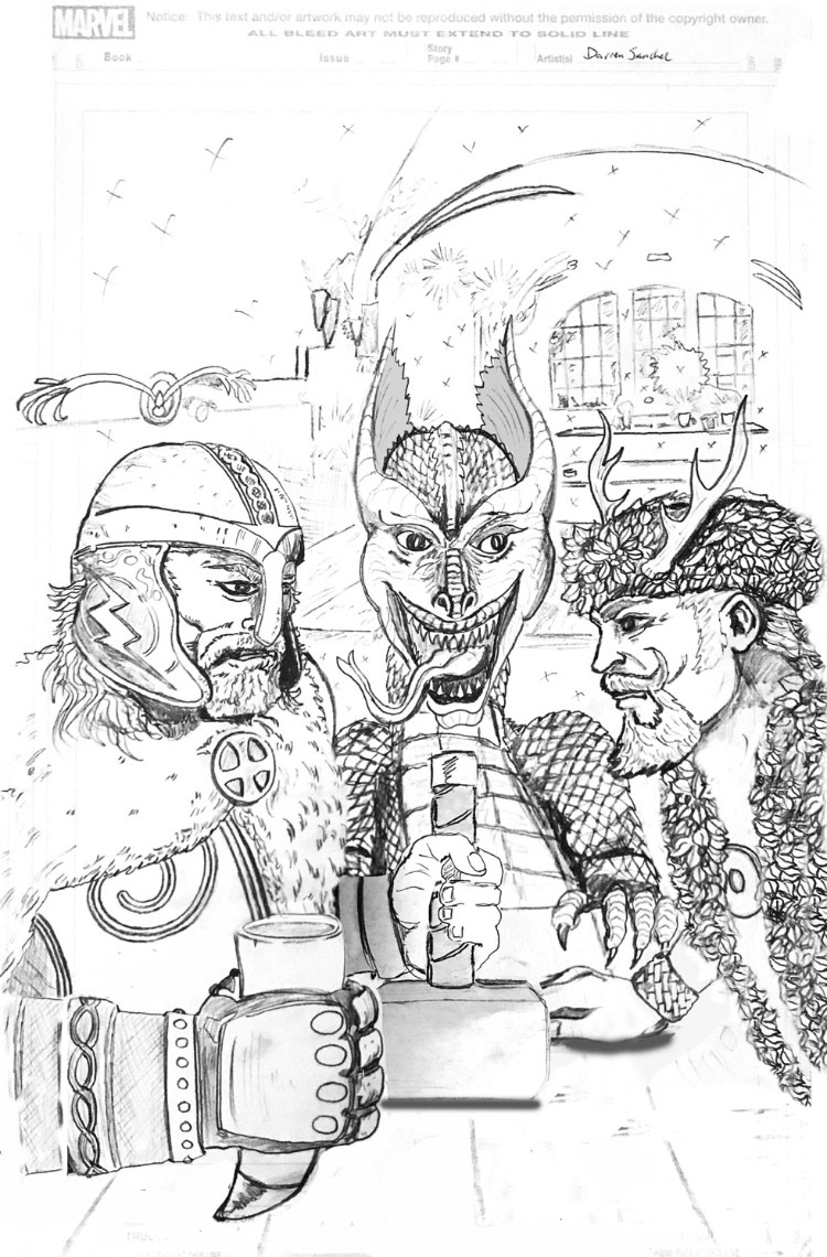 Cover by Darren Sanchez for a project called, Time Traveler's Inn.