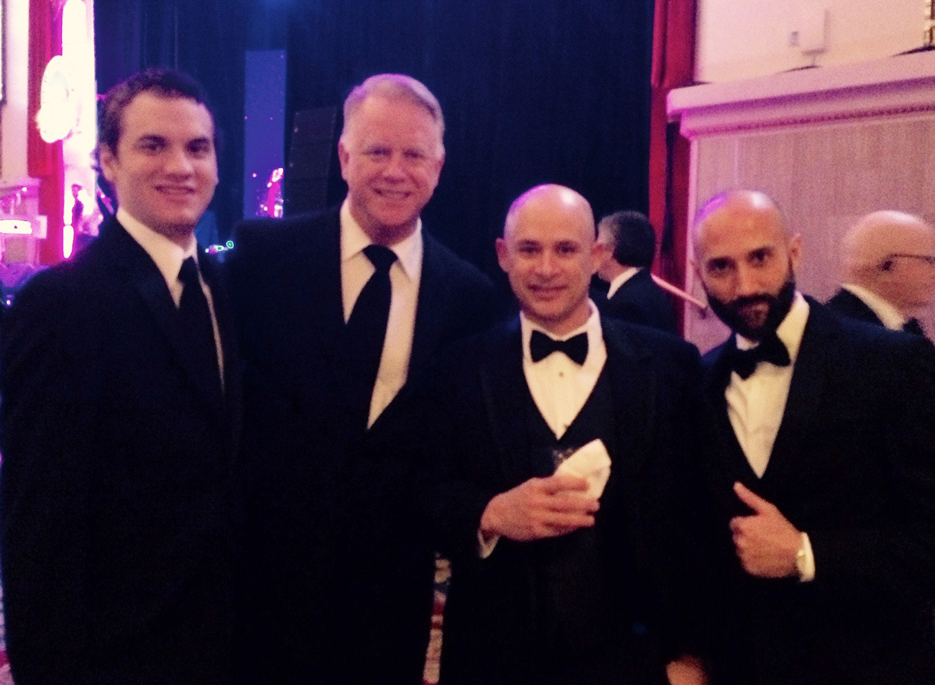 Gunnar & Boomer Esiason with Darren Sanchez & Matteo Stanzani at the BEF Cystic Fibrosis, Fundraiser Event.
