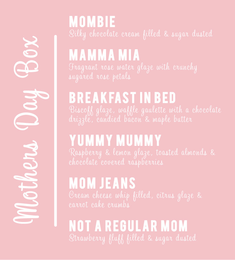 Mother's Day Donut Tag Menu
