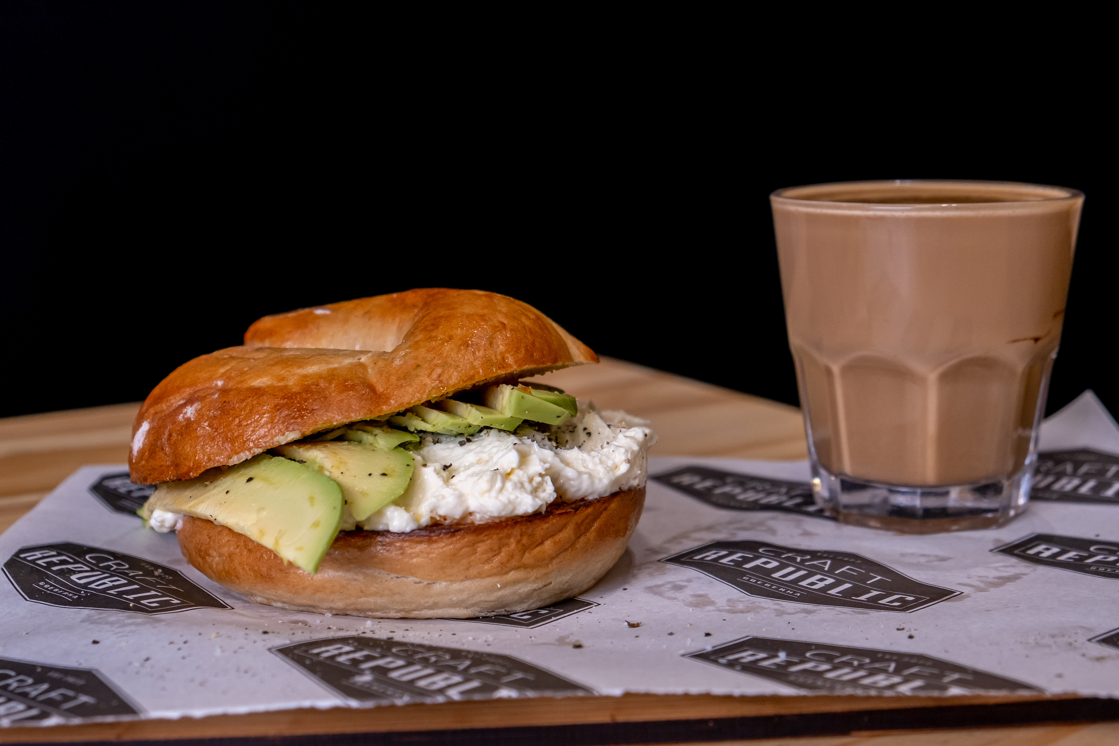 Avocado & Cream Cheese Bagel