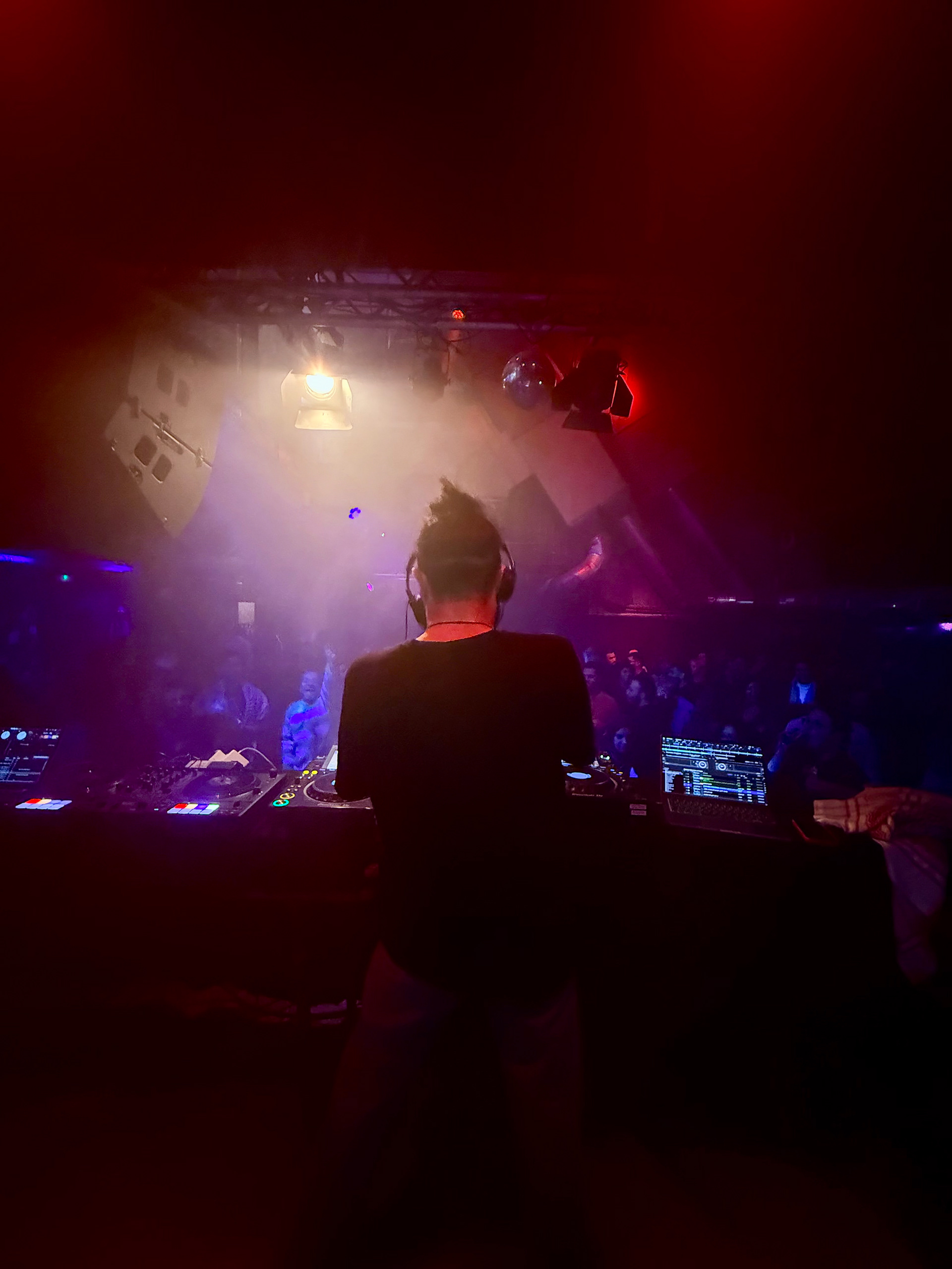 DJ Soly mixes Arab hits during his gig in Vienna, Austria February 2025. Shot on iPhone 16 Pro.