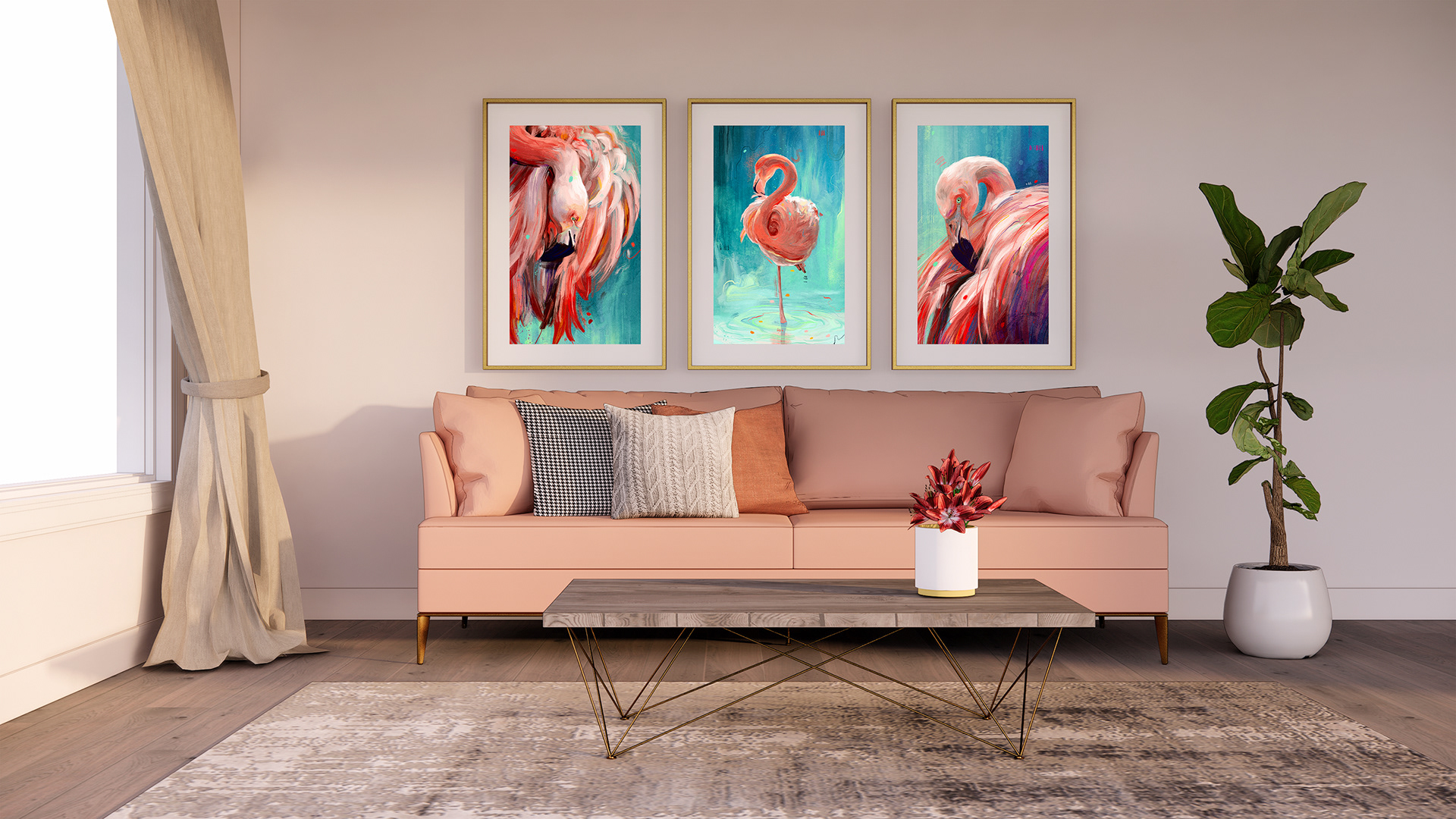 Birds of a Feather (Flamingo)