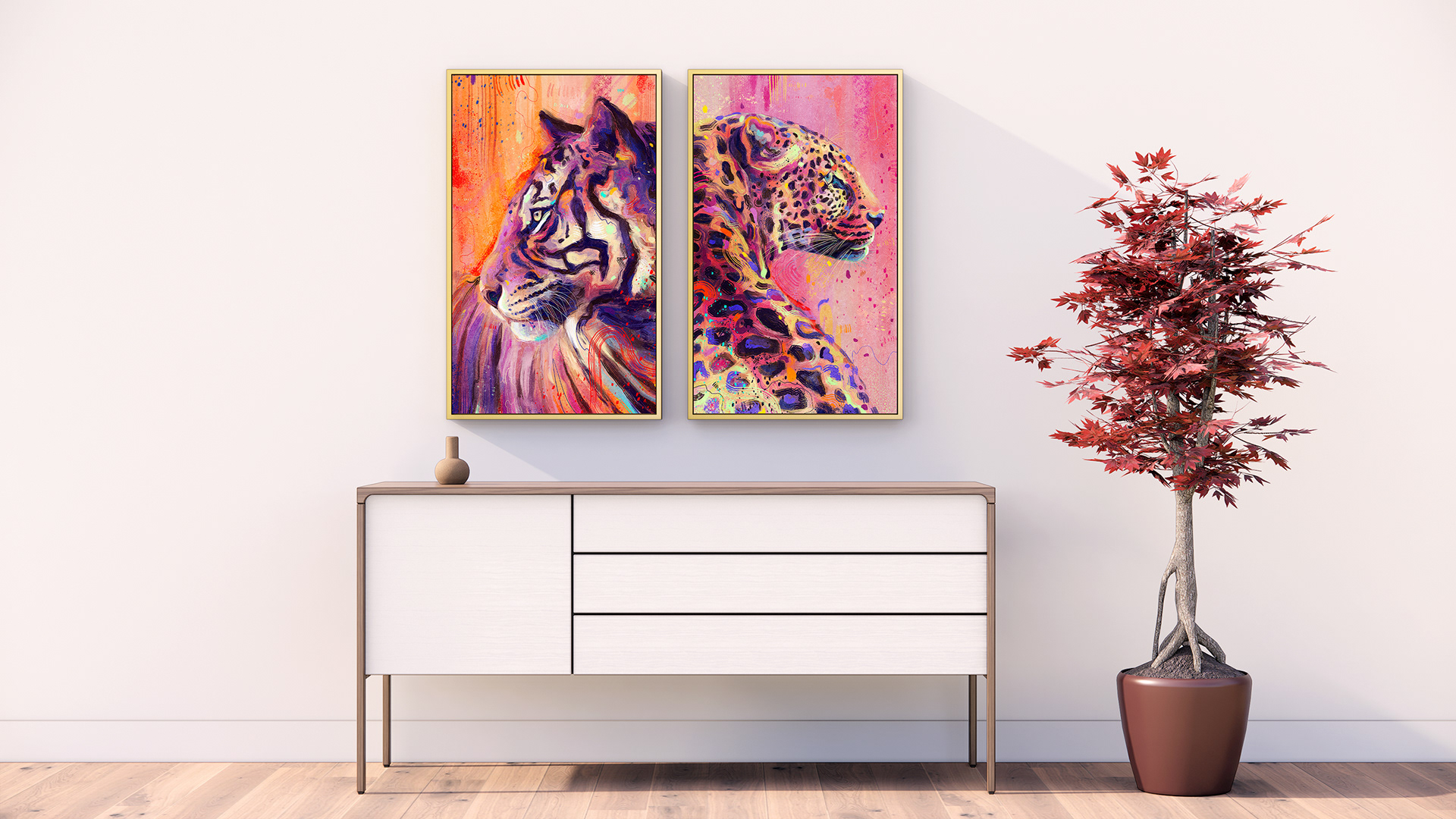 Sunda Tiger + Amur Leopard