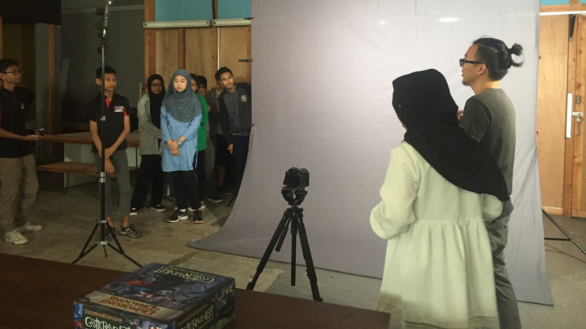 Students visited Studio 1914 and were introduced to some basic filming backdrops and set-ups.