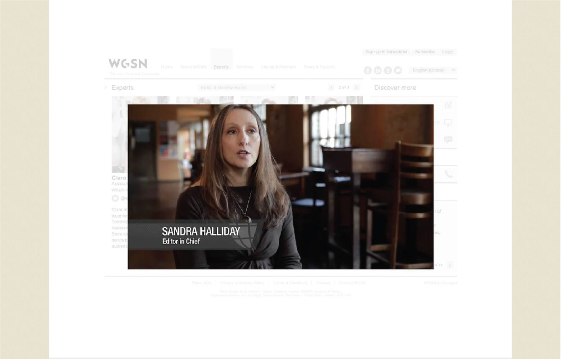 Global marketing website, showcasing products and services and the talent behind - Video