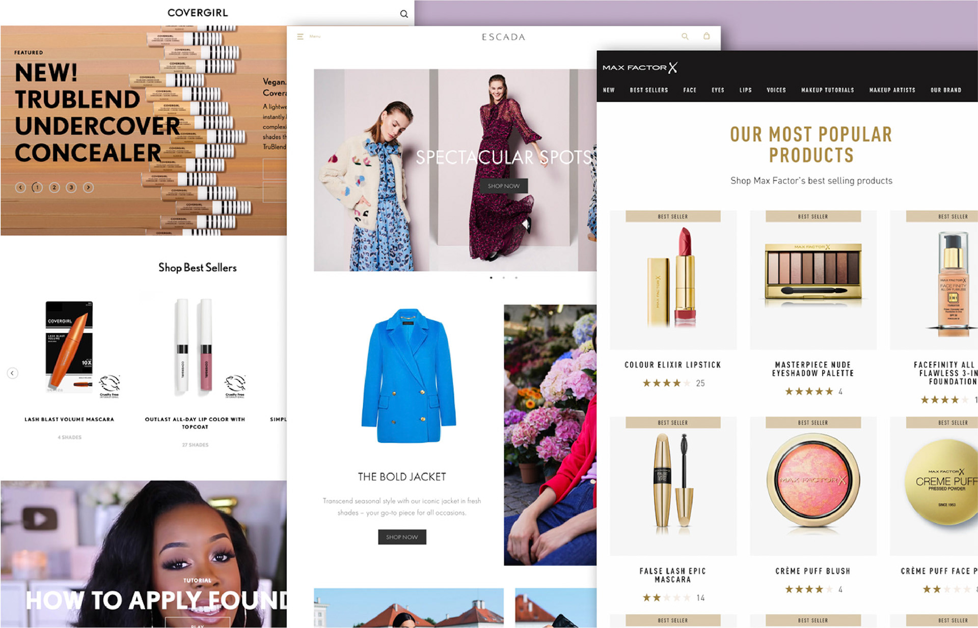 Deployment to Covergirl, Escada & Max Factor