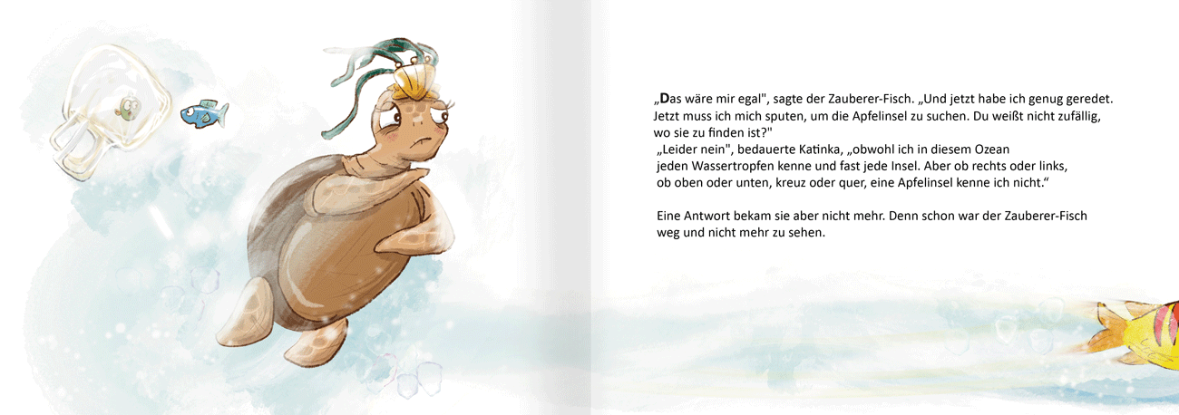 elena bauer illustration die schildkrötenkönigin von wolfgang glagla kinderbuchillustration meerestiere kinder umweltschutz