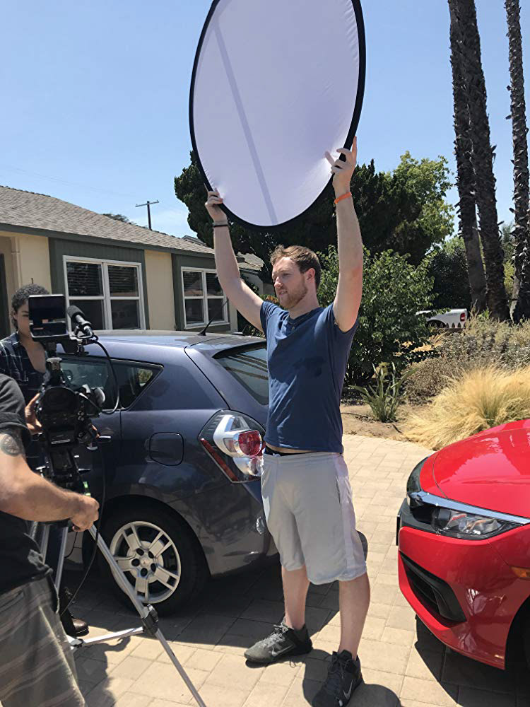 Raise it high Clint! Assistant Camera Operator F. Clint DeNisco in action