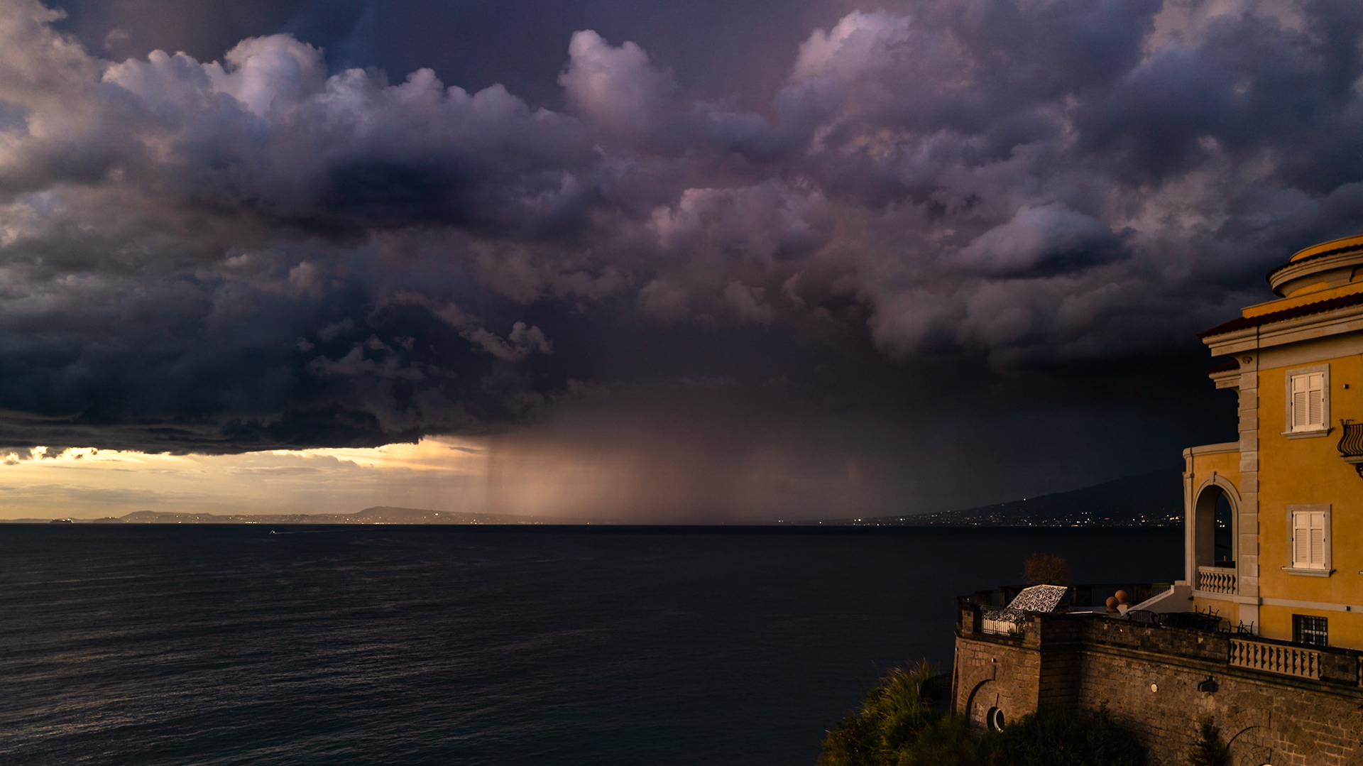 Storm clouds over Naples