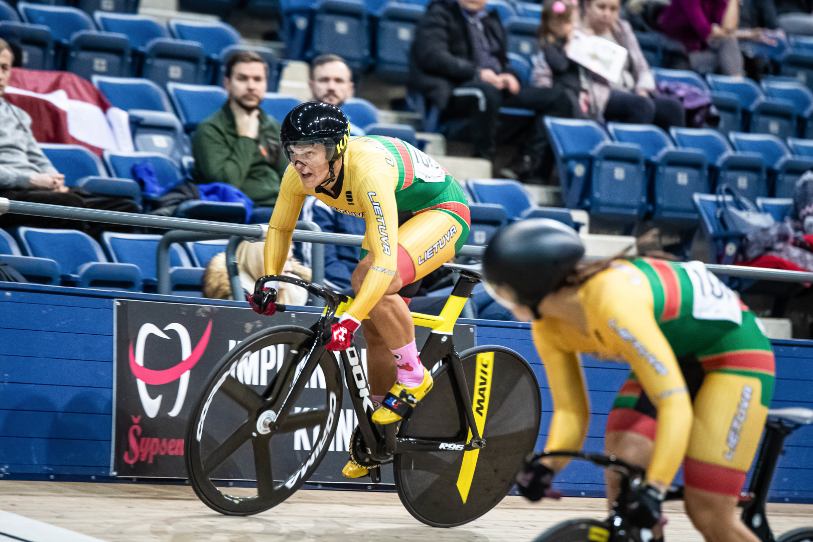 Pasaulio ir Europos treko čempionė S. Krupeckaitė Baltijos šalių dviračių treko čempionato finale