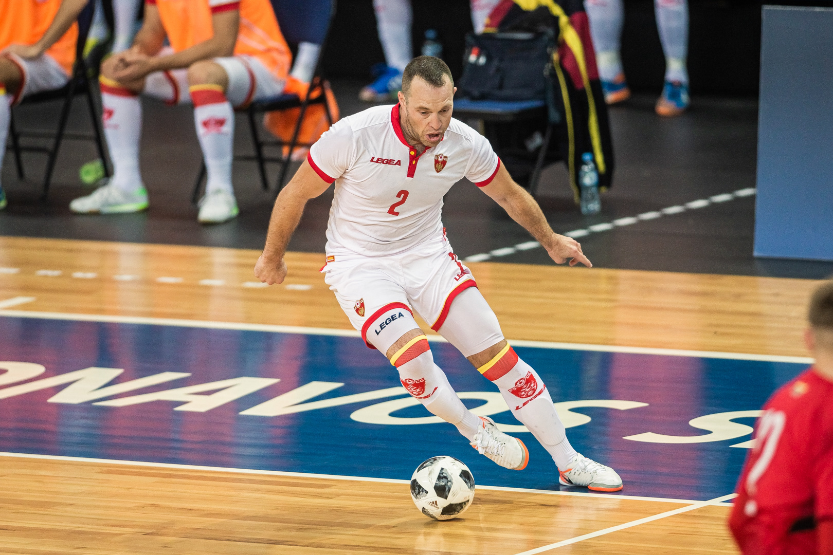 Juodkalnijos salės futbolo rinktinės žaidėjas, rungtynių su Lietuvos rinktine metu