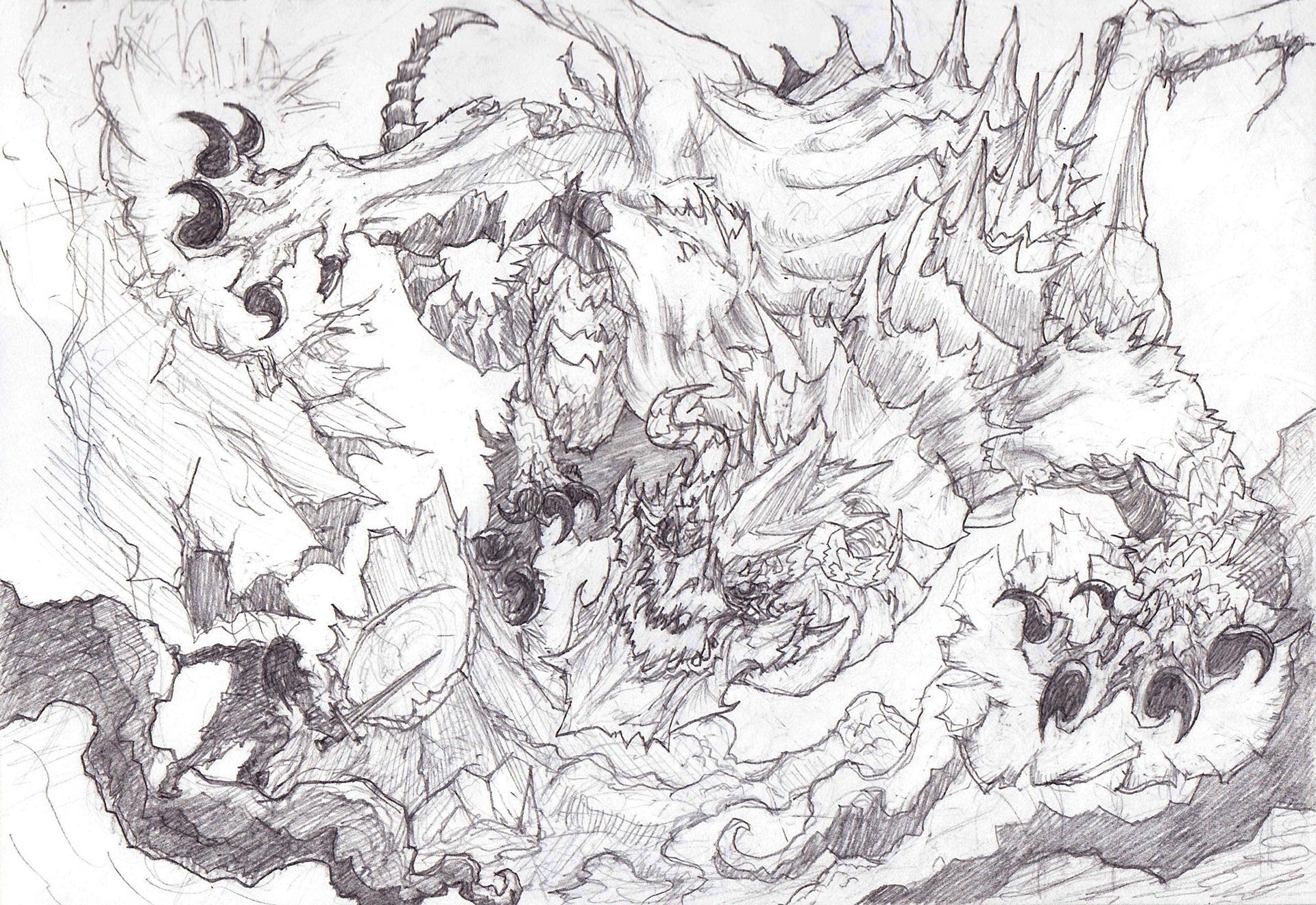 Inktober 2022: Decomposing Dragon