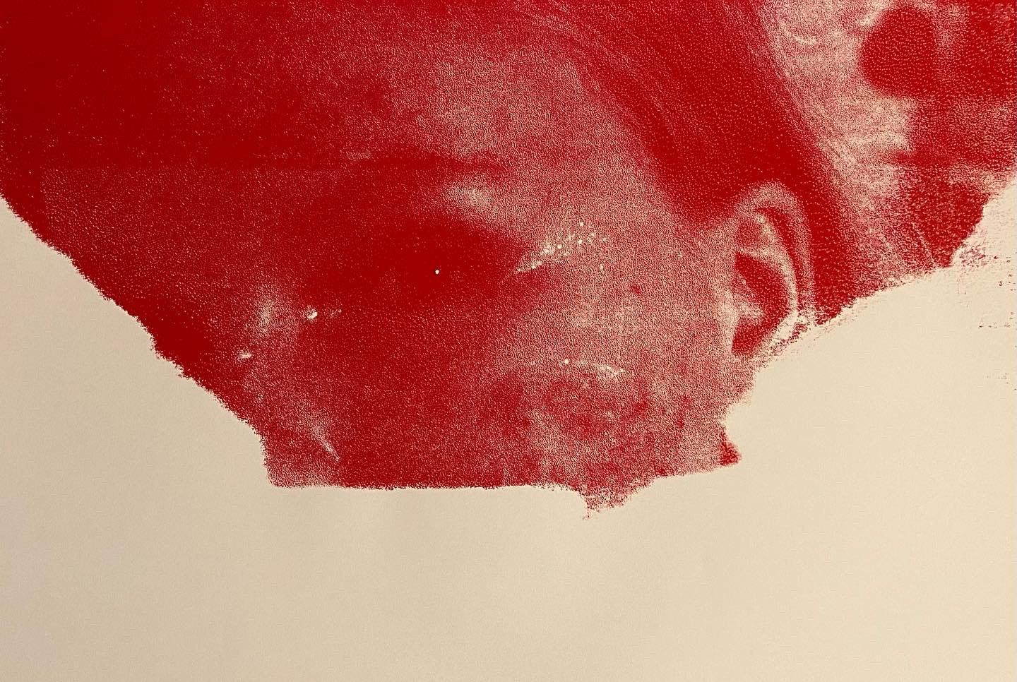 Screen print, red ink, 2021