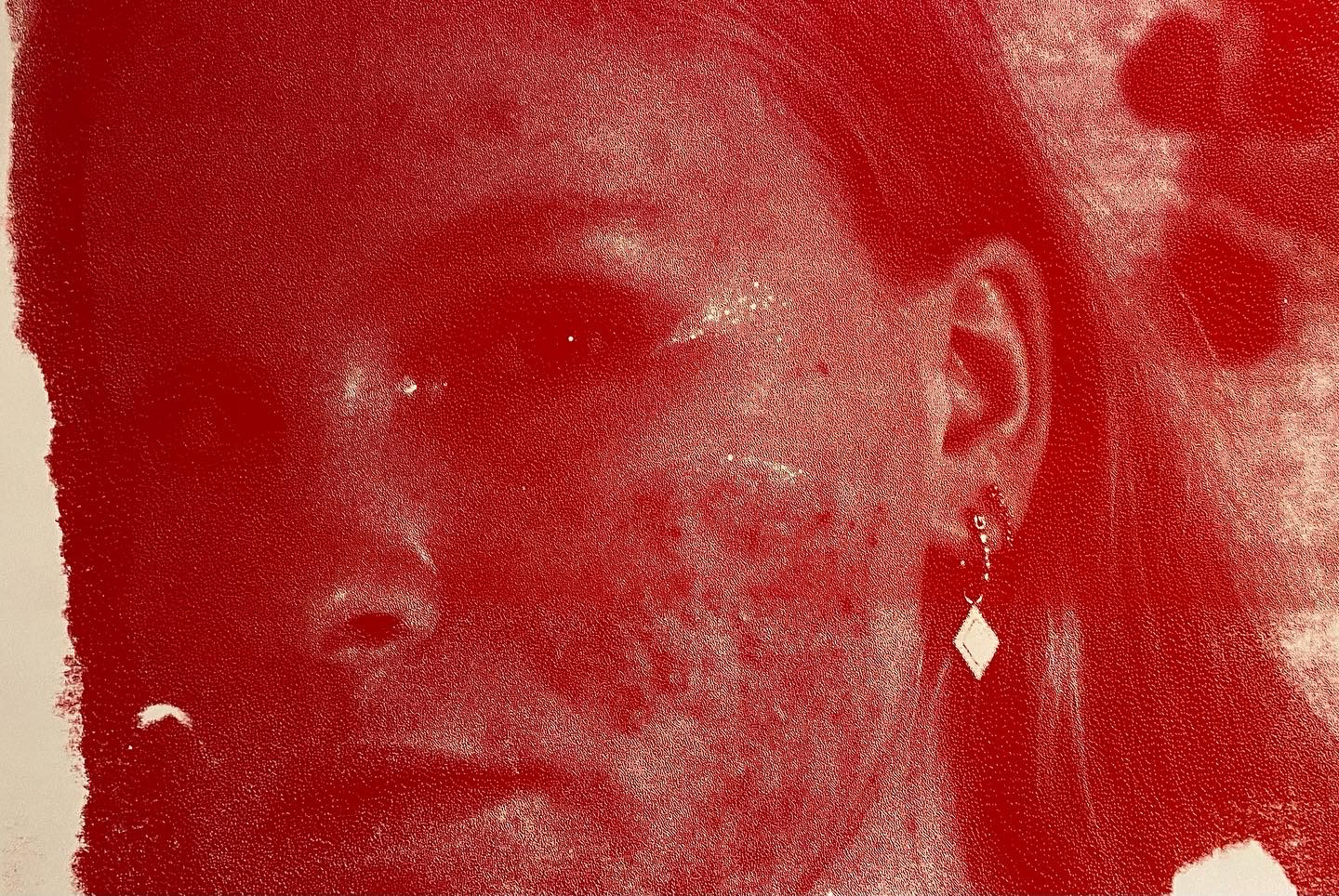 Screen print, red ink, 2021