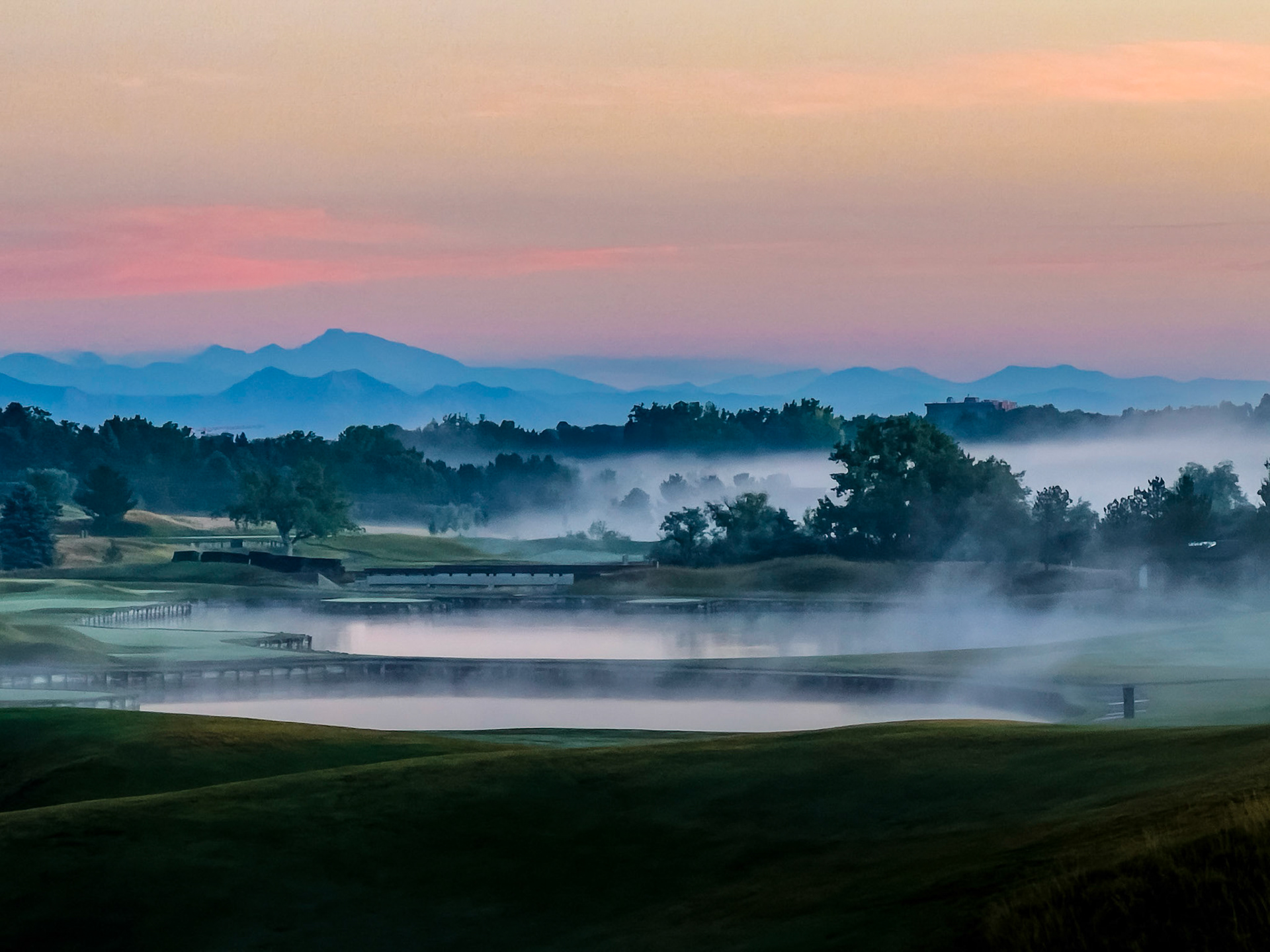 The break of dawn on a cool summer morning