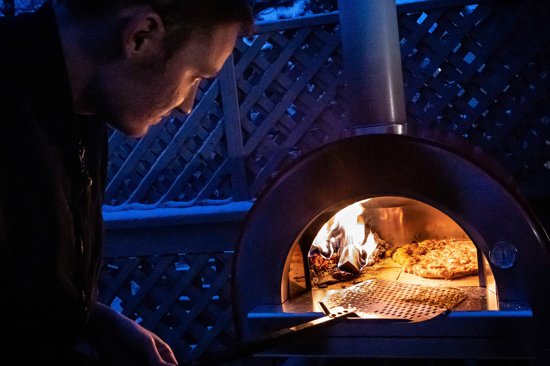 First attempt at wood-fired pizza